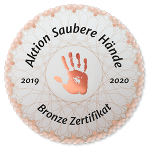 Siegel Aktion Saubere Hände